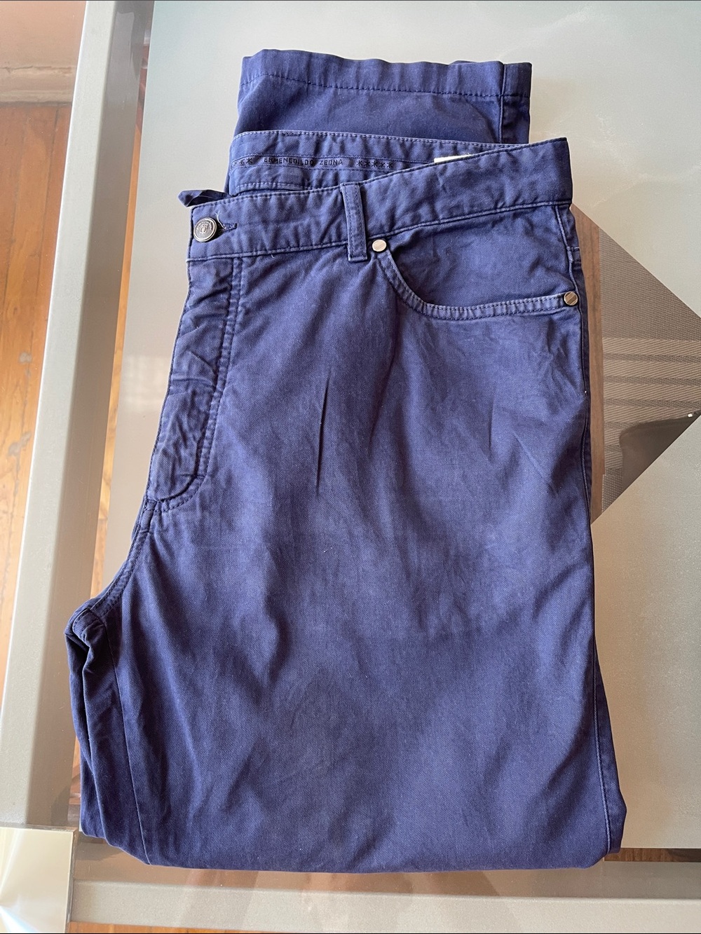 Ermenegildo Zegna Navy Blue Casual Pants
